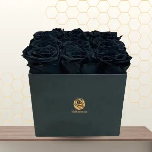 Black rose in box Main image