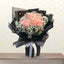 Peach Roses Black Wrapped Bouquet