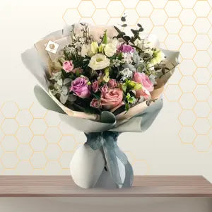 Pink White Flowers Standard Bouquet Main image