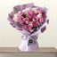 Purple and pink roses aesthetic bouquet