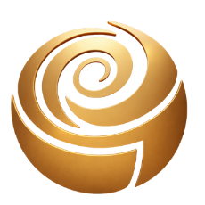Gold rose-shaped logo with 'richrose.ae' text on a white background