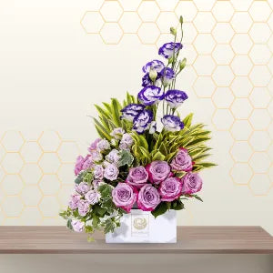 mixed purple flowers - Sameday flower delivery Main image