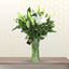 white lilies in vase