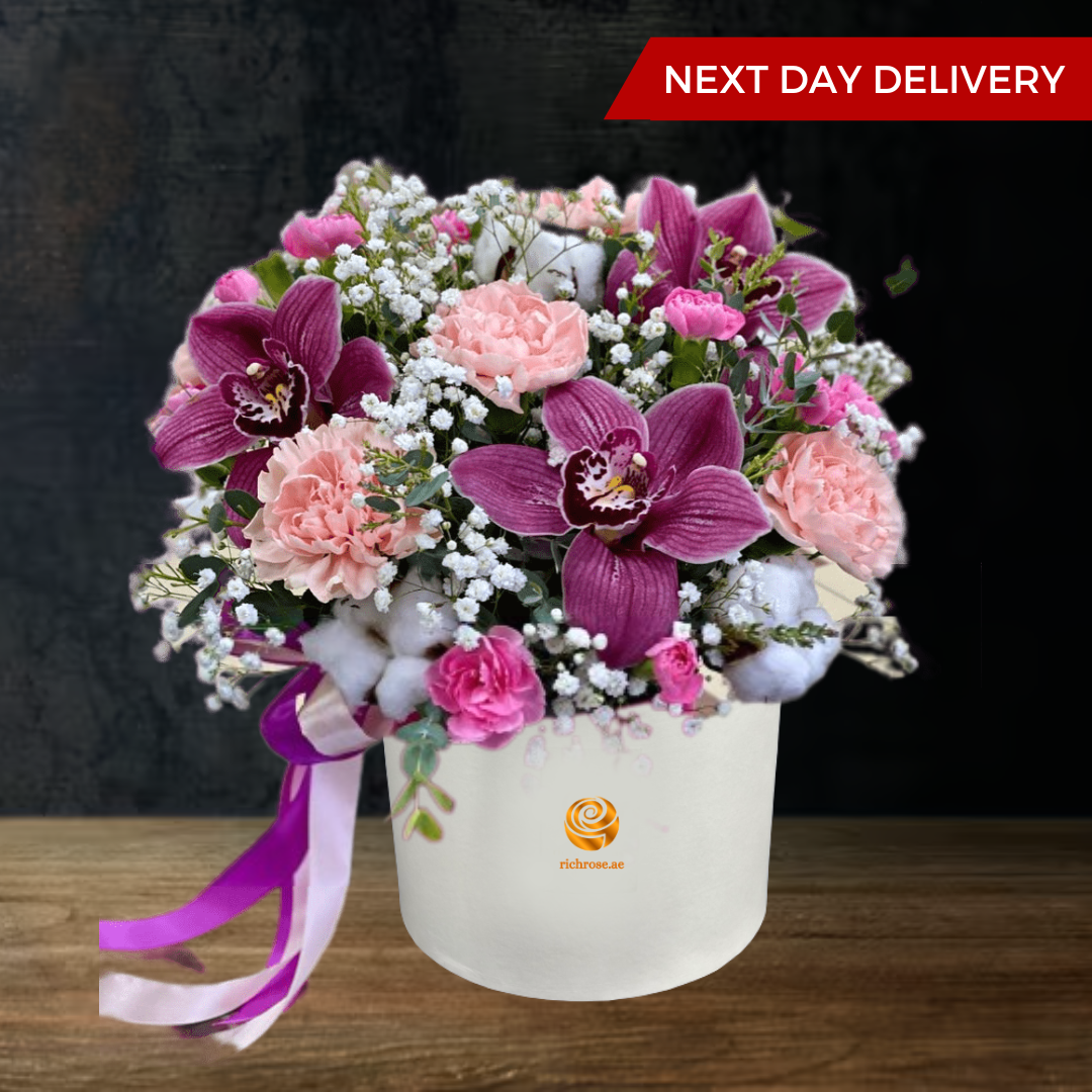 Liverpool - Carnation and Cymbidium Flowers Box