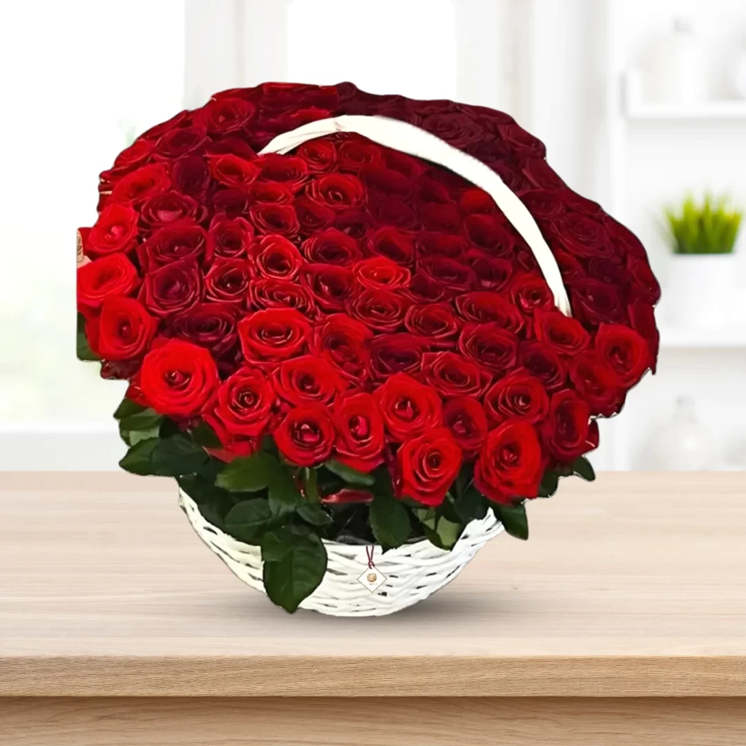 Rose Basket - Valentine 150 Roses in Basket