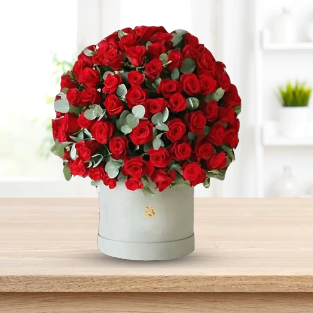 Bunny - Valentine's Premium 125 Red Roses Gift Arrangments