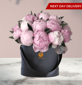 pink peony box - luxury flower delivery dubai