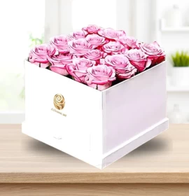 AMMAN- Purple Roses Box Arrangement