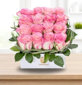 BEIRUT- Pink Roses box Arrangement