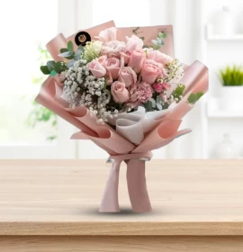 Pink Roses Aesthetic Bouquet