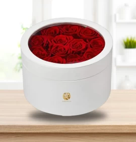 Dubba - Valentine's Red Roses in Covered Round Box