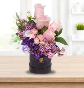 Banjul- Mix Pink Flowers in black box