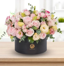 PRISTINA- Yellow and Pink Roses Box