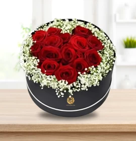 Zendaya - Valentines Heart Shaped Arrangement in Round Box