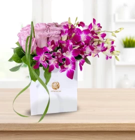 ASMARA- Purple Roses and Orchids Box