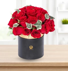 PANAMA - Valentines Ravishing Red Roses Box Arrangement