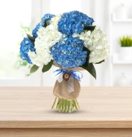 ANKARA- Blue and White Hydrangea Arrangement