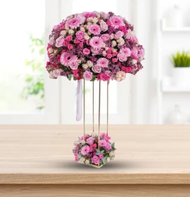 Pink and Purple Flowers -  Stand