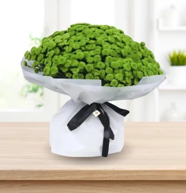 Green Chrysanthemums Bouquet