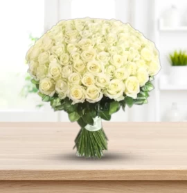 Manama - Valentine's Compromise White Rose Bunch