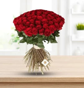 100 Long Stem Red Roses for Valentine's