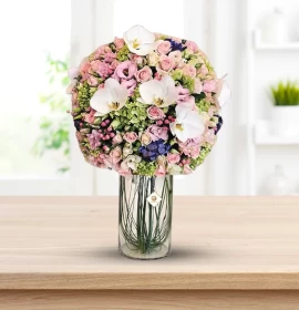 Mixed Flowers Cylinder Arrangment