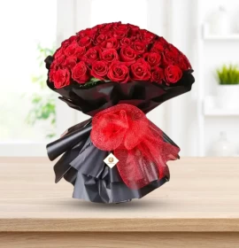 50 red roses bouquet - valentine same day flower delivery