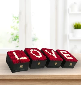 Love Square Boxes - Love Written Box